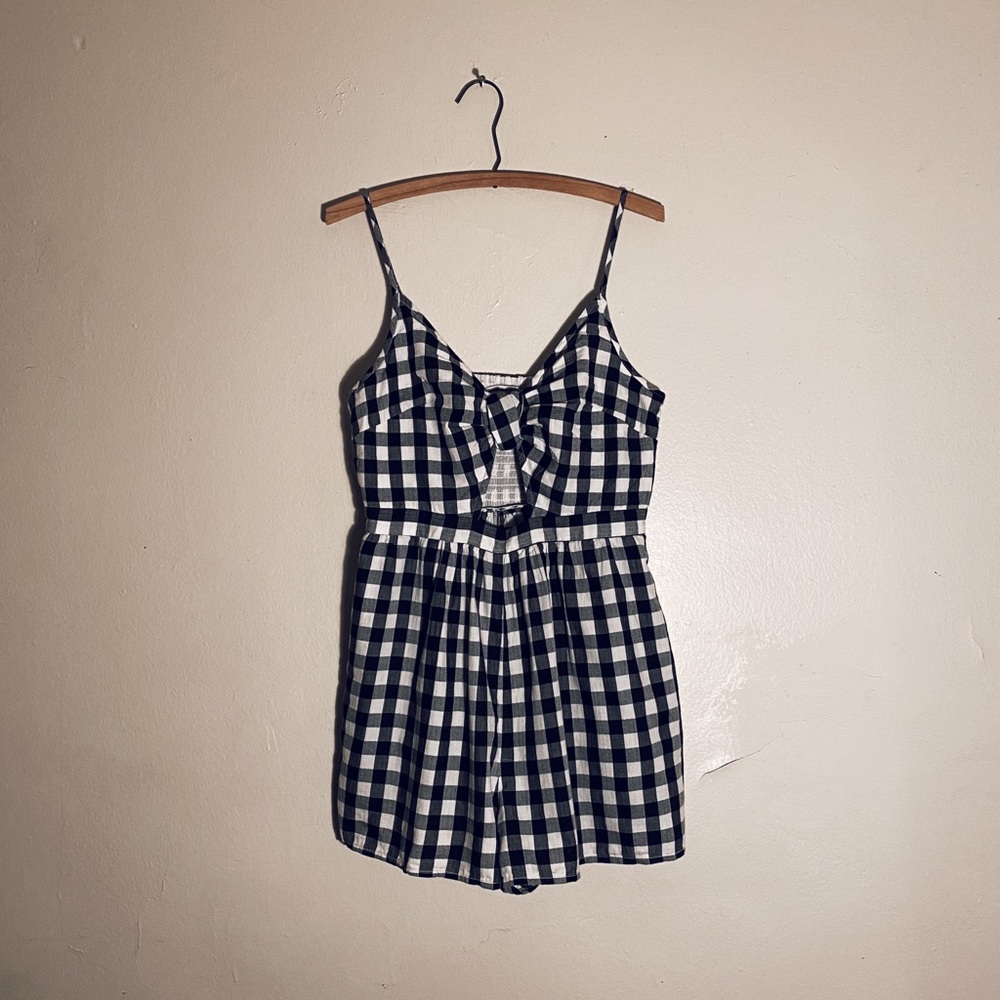 American Eagle Outfitters - Cut-Out Plaid Romper